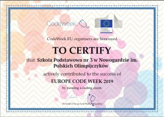 codeweek Certyfikat 2019