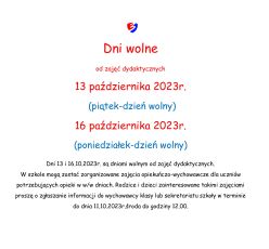 wolne pazdziernik1 2023
