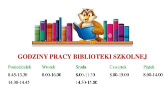 Godziny pracy biblioteki szkolnej