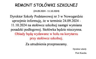 REMONT STOŁÓWKI SZKOLNEJ