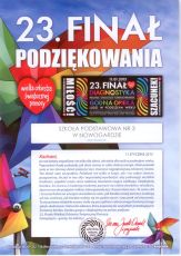 23 Finał - Podziękowania